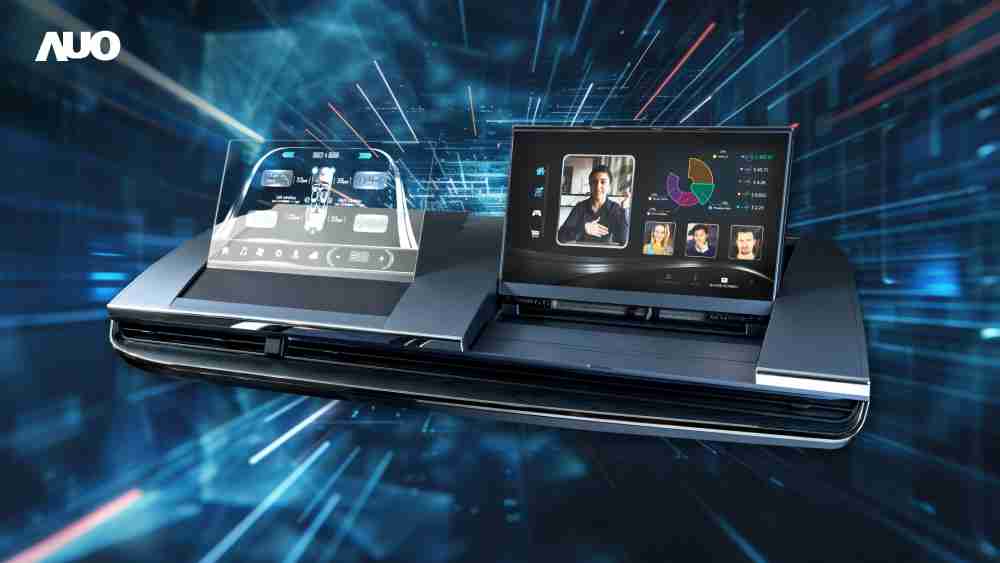 人生就是博Micro LED Display HMI解决方案打造透明Micro LED前座仪表，，，，呈现信息并保留驾驶视野开阔；亦为副驾驶座乘客打造收放自如的Micro LED屏幕，，在不影响显示质量的前提于显示区内建镜头，，，，让用户能与视讯对象直接眼神接触，，，提供绝佳的双向沟通体验