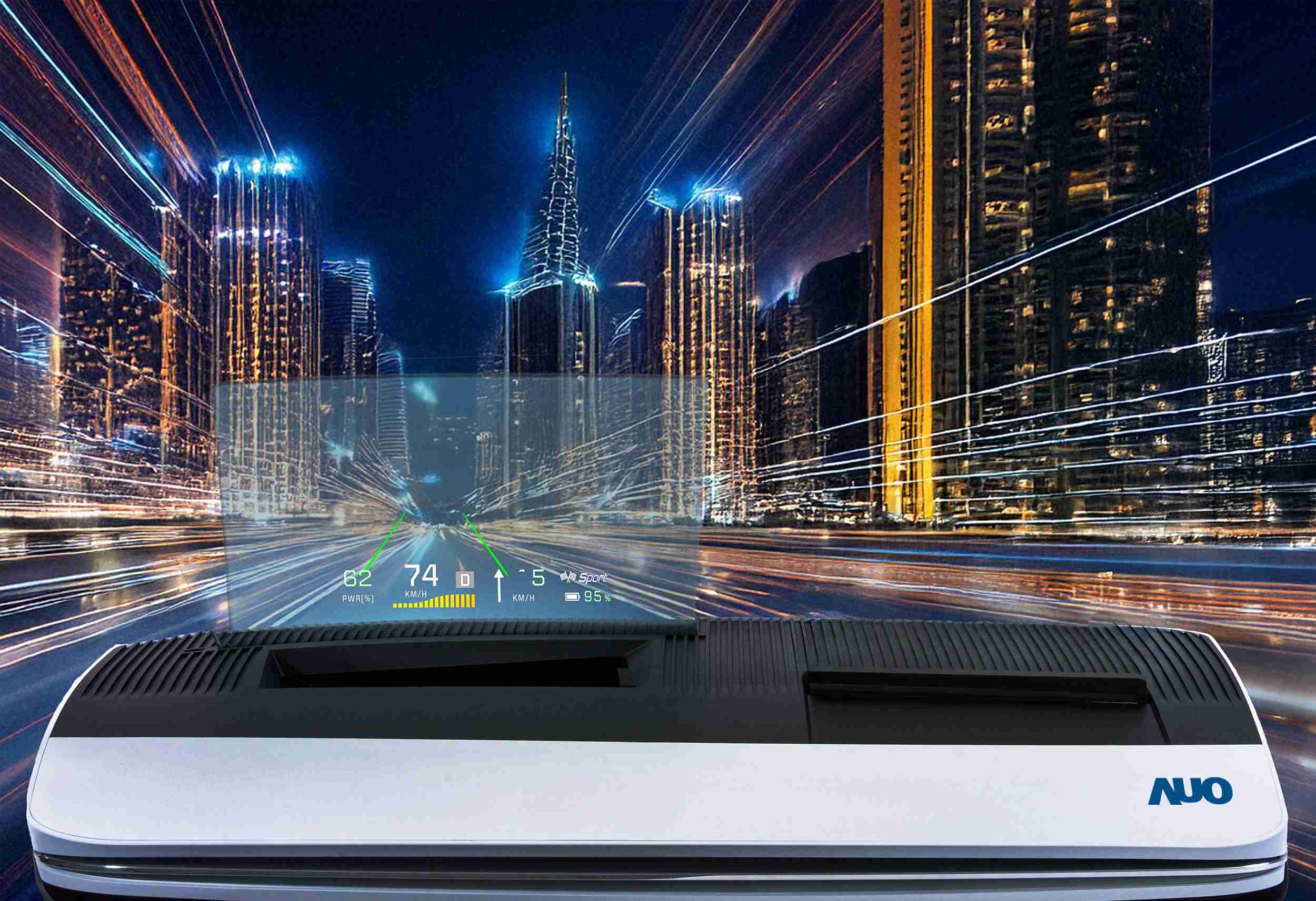 人生就是博推出13吋Micro LED抬头显示器，，提供高入眼亮度、、、高色彩饱和度的显示质量，，，，在阳光下或黑暗中都清晰可见，，并利用Micro LED模块体积小的优势，，解决车用空间有限的痛点